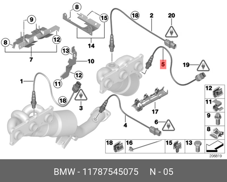 фото BMW 11 78 7 545 075 Лямбда-зонд BMW 11 78 7 545 075 Лямбда-зонд