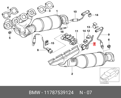 фото BMW 11 78 7 539 124 Лямбда-зонд BMW 11 78 7 539 124 Лямбда-зонд