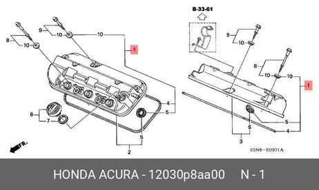 фото Honda 12030-P8A-A00 Прокладка крышки клапанов Honda 12030-P8A-A00 Прокладка крышки клапанов