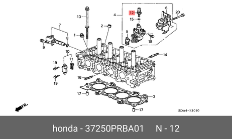 фото Honda 37250-PRB-A01 Датчик давления масла Honda 37250-PRB-A01 Датчик давления масла