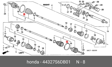 фото Honda 44327-S6D-B01 Хомут пыльника ШРУСа Honda 44327-S6D-B01 Хомут пыльника ШРУСа