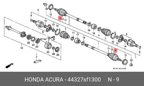 фото Honda 44327-SF1-300 Хомут пыльника ШРУСа Honda 44327-SF1-300 Хомут пыльника ШРУСа