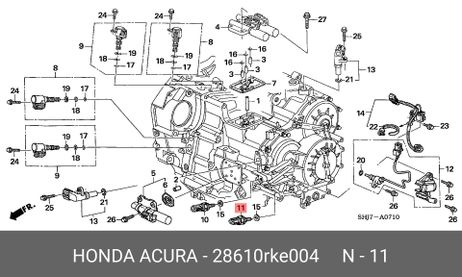 фото Honda 28610-RKE-004 Датчик давления масла Honda 28610-RKE-004 Датчик давления масла