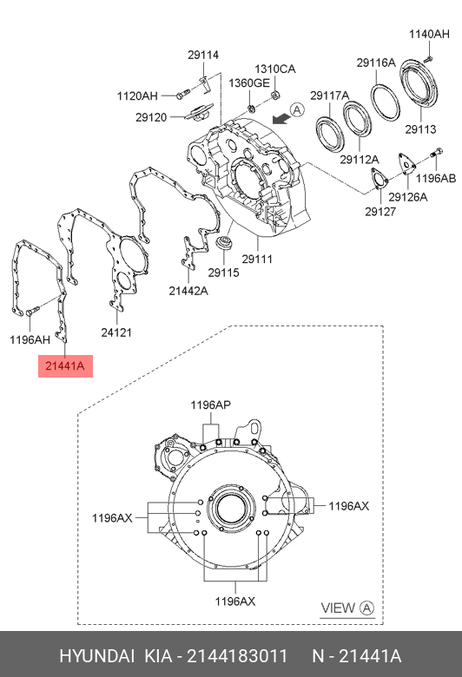фото Hyundai/Kia 2144183011 Прокладка блока цилиндров Hyundai/Kia 2144183011 Прокладка блока цилиндров