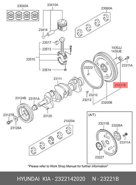 фото Hyundai/Kia 2322142020 Шариковый подшипник d=34мм Hyundai/Kia 2322142020 Шариковый подшипник d=34мм