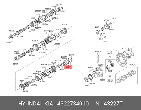 фото Hyundai/Kia 4322734010 Втулка редуктора ведущего моста Hyundai/Kia 4322734010 Втулка редуктора ведущего моста
