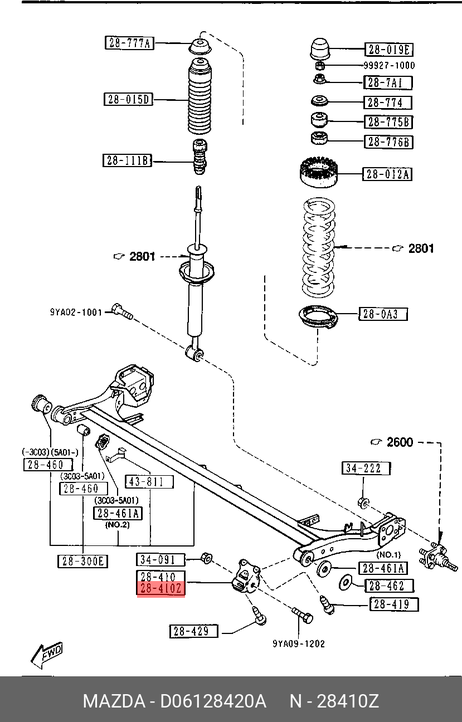 фото Mazda D061-28-420A Опора двигателя Mazda D061-28-420A Опора двигателя