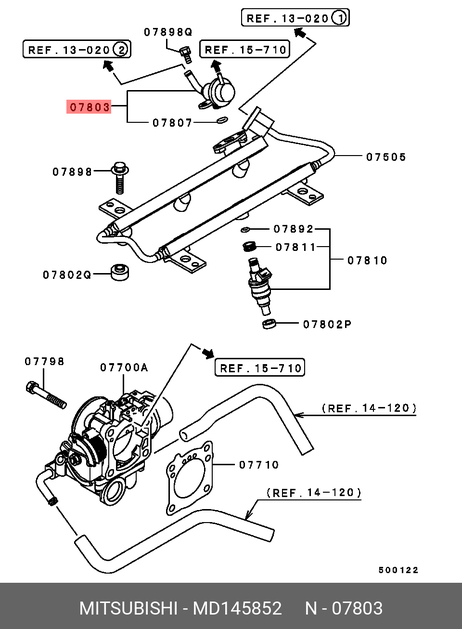фото Mitsubishi MD145852 Датчик давления масла Mitsubishi MD145852 Датчик давления масла