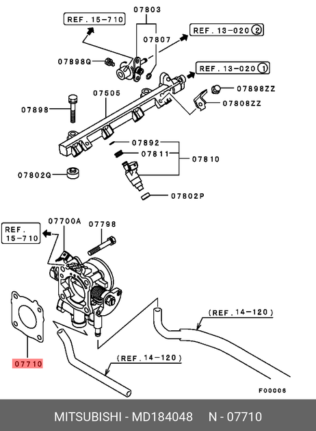 фото Mitsubishi MD184048 Прокладка дроссельной заслонки ck1a Mitsubishi MD184048 Прокладка дроссельной заслонки ck1a