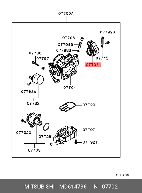 фото Mitsubishi MD614736 Датчик,дроссельной заслонки ec5 Mitsubishi MD614736 Датчик,дроссельной заслонки ec5