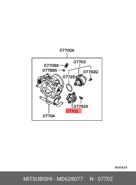фото Mitsubishi MD628077 Датчик, положение дроссельной заслонки Mitsubishi MD628077 Датчик, положение дроссельной заслонки