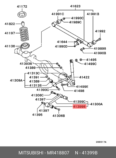 фото Mitsubishi MR418807 Сайлентблок рычага подвески | зад | Mitsubishi MR418807 Сайлентблок рычага подвески | зад |
