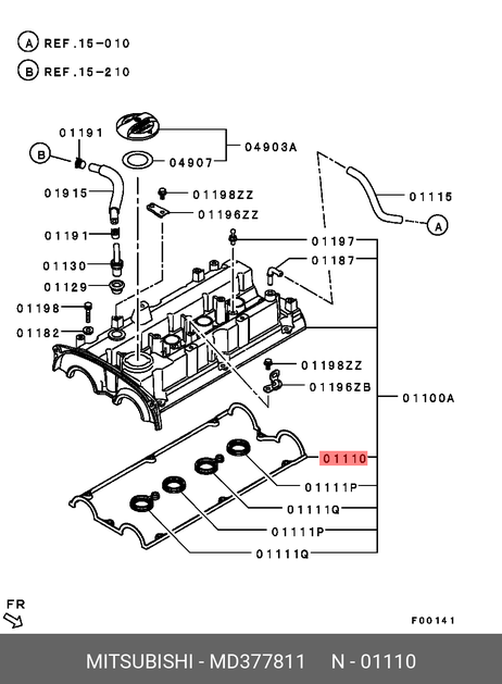 фото Mitsubishi MD377811 Прокладка клапанной крышки Mitsubishi MD377811 Прокладка клапанной крышки