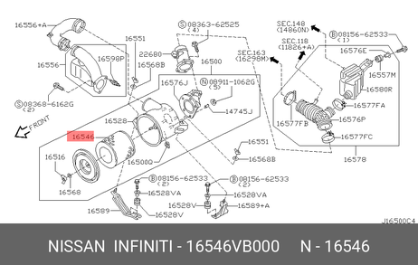 фото Nissan 16546-VB000 Фильтр воздушный Nissan 16546-VB000 Фильтр воздушный