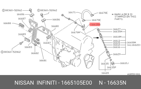 фото Nissan 16651-05E00 Стопор Nissan 16651-05E00 Стопор