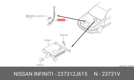 фото Nissan 23731-2J615 Датчик импульсов Nissan 23731-2J615 Датчик импульсов