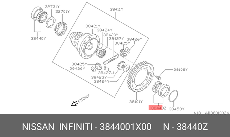 фото Nissan 38440-01X00 Подшипник Nissan 38440-01X00 Подшипник