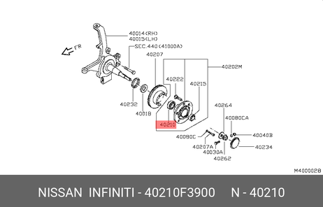 фото Nissan 40210-F3900 Подшипник ступицы колеса | перед | Nissan 40210-F3900 Подшипник ступицы колеса | перед |