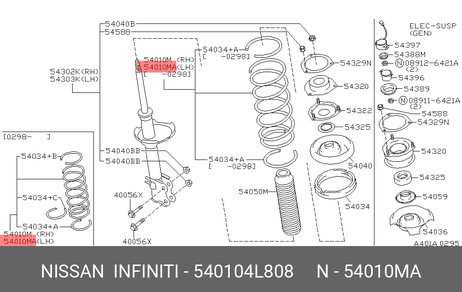 фото Nissan 54010-4L808 Пружина ходовой части | перед | Nissan 54010-4L808 Пружина ходовой части | перед |