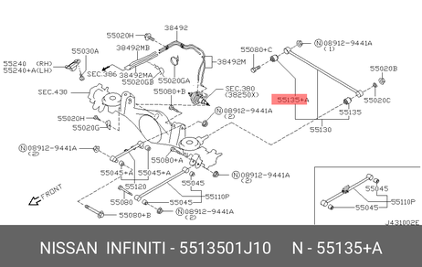 фото Nissan 55135-01J10 Сайлентблок рычага подвески | зад прав | Nissan 55135-01J10 Сайлентблок рычага подвески | зад прав |