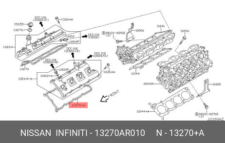 фото Nissan 13270-AR010 Прокладка клапанной крышки Nissan 13270-AR010 Прокладка клапанной крышки