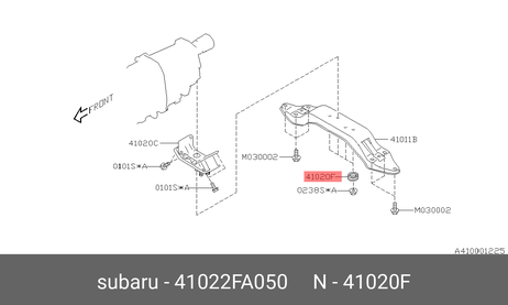 фото Subaru 41022FA050 Подушка коробки передач Subaru 41022FA050 Подушка коробки передач