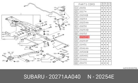 фото Subaru 20271-AA040 Сайлентблок рычага подвески | зад лев | Subaru 20271-AA040 Сайлентблок рычага подвески | зад лев |