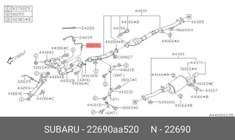 фото Subaru 22690AA520 Лямбда-зонд Subaru 22690AA520 Лямбда-зонд