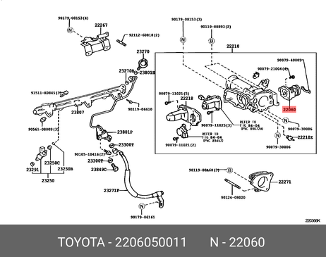 фото Toyota 22060-50011 Датчик положения дроссельной заслонки Toyota 22060-50011 Датчик положения дроссельной заслонки