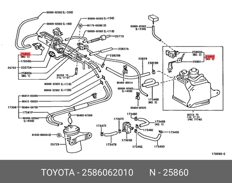 фото Toyota 25860-62010 Клапан электромагнитный Toyota 25860-62010 Клапан электромагнитный
