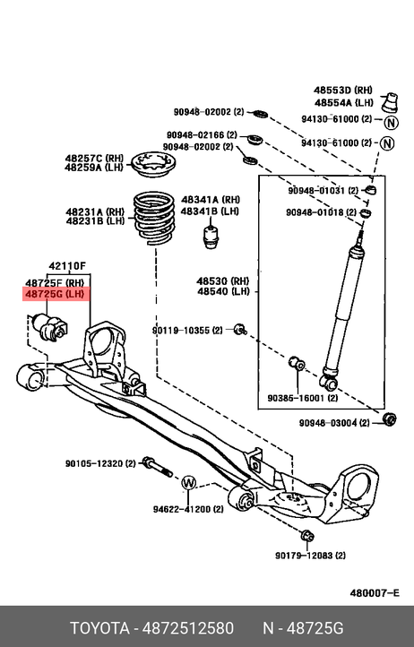 фото Toyota 48725-12580 Сайлентблок балки | зад | Toyota 48725-12580 Сайлентблок балки | зад |