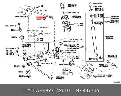 фото Toyota 48770-42010 Рычаг подвески | зад прав | Toyota 48770-42010 Рычаг подвески | зад прав |