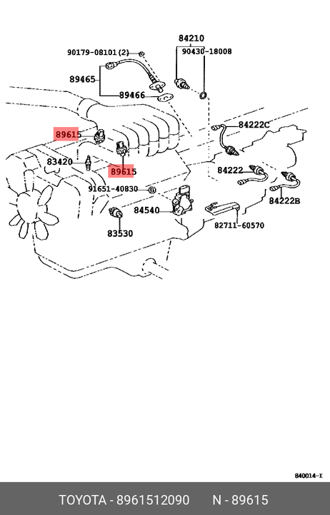 Toyota 89615-12090 Датчик детонации