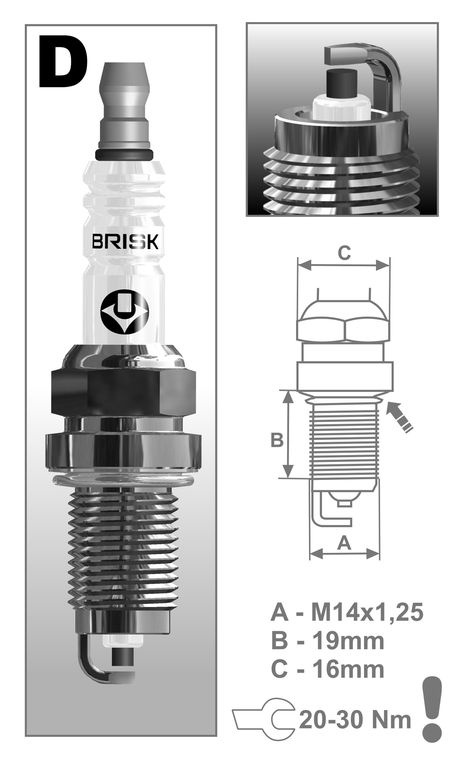 фото Brisk DOR15YC1 Свечи 2110 dor15yс-1 super forte 16кл Brisk DOR15YC1 Свечи 2110 dor15yс-1 super forte 16кл
