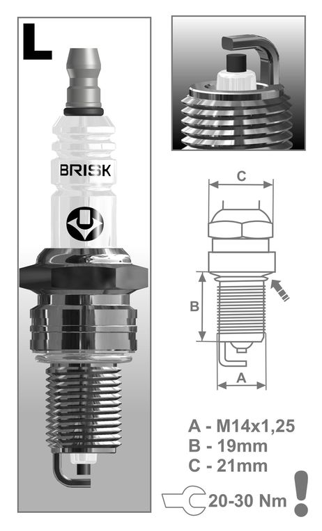 фото Brisk L15YC Свечи 2101-09 Brisk L15YC Свечи 2101-09