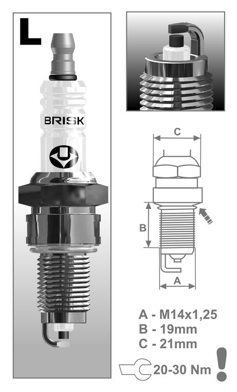 фото Brisk LOR15YC1 Свеча зажигания forte Brisk LOR15YC1 Свеча зажигания forte