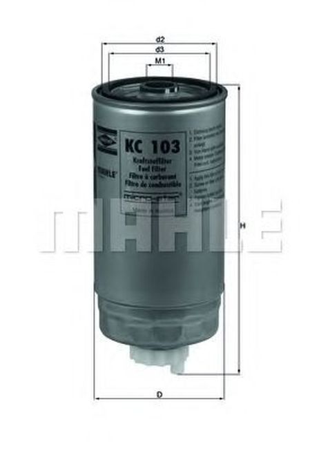 фото Knecht KC 103 Фильтр топливный Knecht KC 103 Фильтр топливный