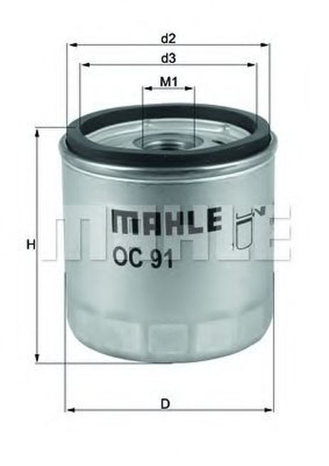 фото Knecht OC 91D1 Снят с производства Фильтр масляный Knecht OC 91D1 Снят с производства Фильтр масляный