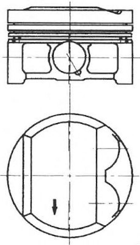 фото Nural 87-705007-00 Поршень BMW 80.5 m50b20 Nural 87-705007-00 Поршень BMW 80.5 m50b20