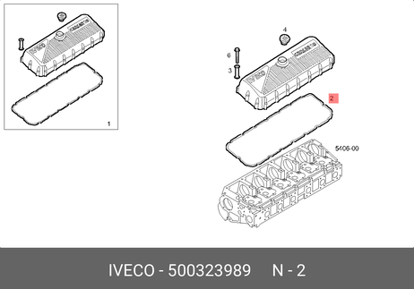 фото Iveco 500323989 Прокладка крышки клапанной cursor-10 Iveco 500323989 Прокладка крышки клапанной cursor-10