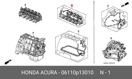 фото Honda 06110-P13-010 Комплект прокладок головки блока цилиндров Honda 06110-P13-010 Комплект прокладок головки блока цилиндров