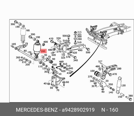 Mercedes A9428902919 Амортизатор кабины 