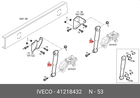 фото Iveco 41218432 Амортизатор | зад | Iveco 41218432 Амортизатор | зад |