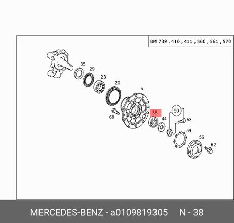 фото Mercedes A0109819305 Подшипник ступицы колеса | зад | Mercedes A0109819305 Подшипник ступицы колеса | зад |