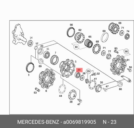 фото Mercedes A0069819905 Подшипник ступицы колеса | зад | Mercedes A0069819905 Подшипник ступицы колеса | зад |