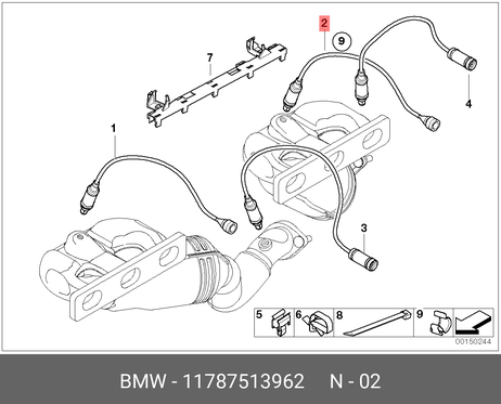 фото BMW 11 78 7 513 962 Датчик кислородный BMW 11 78 7 513 962 Датчик кислородный