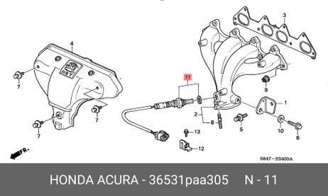 фото Honda 36531-PAA-305 Датчик кислородный Honda 36531-PAA-305 Датчик кислородный
