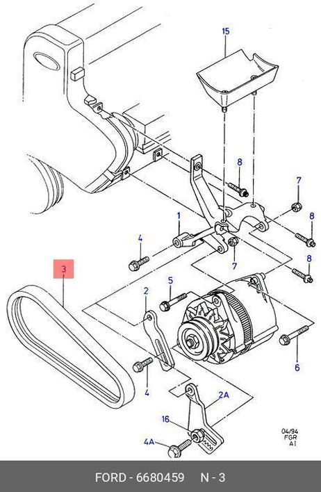 фото Ford 6680459 Ремень поликлиновый Ford 6680459 Ремень поликлиновый