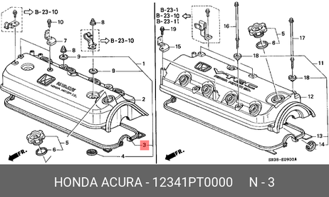 фото Honda 12341-PT0-000 Прокладка крышки клапанов Honda 12341-PT0-000 Прокладка крышки клапанов