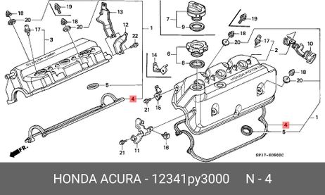 фото Honda 12341-PY3-000 Прокладка крышки клапанов Honda 12341-PY3-000 Прокладка крышки клапанов
